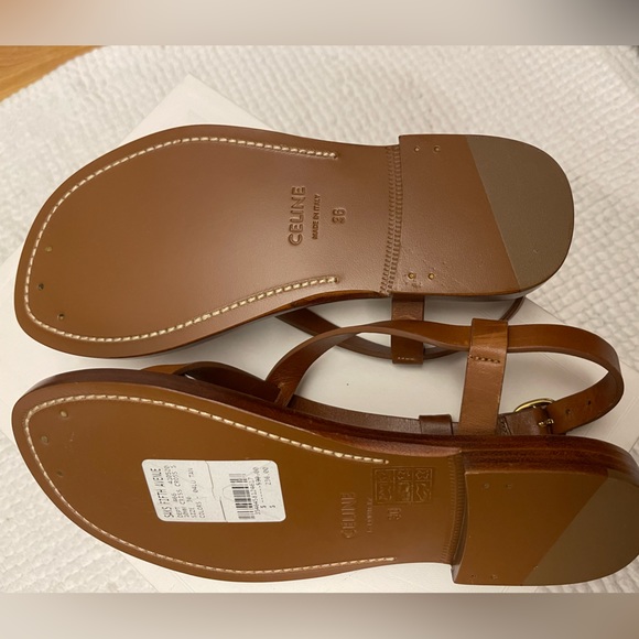 Celine Shoes - Celine 10MM Criss Cross sandal, size 36, color Tan